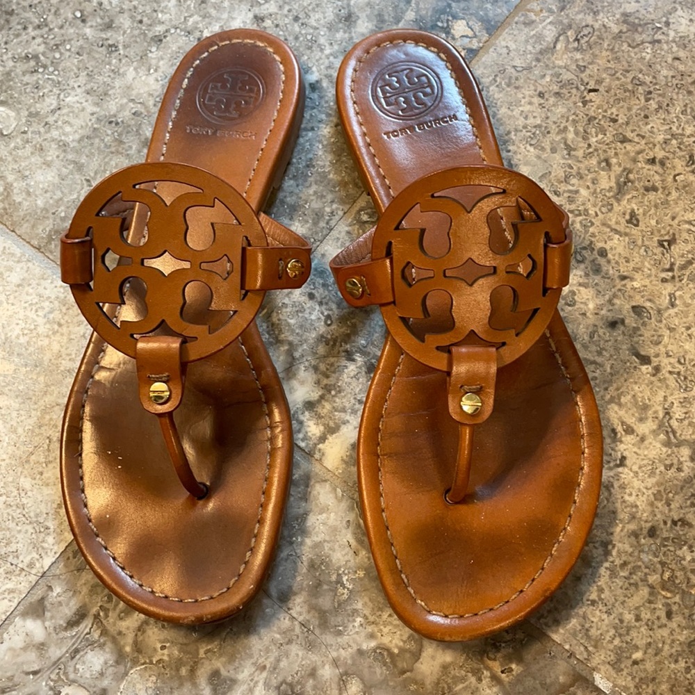 Tory Burch Miller Brown Sandals. Size 9.5.